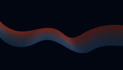 Abstract gradient line waves design dark black background