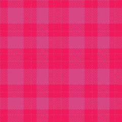 Plaid pattern seamless. Iridescent darkish pink & Autumn pink red Tartan Fabric Design. 