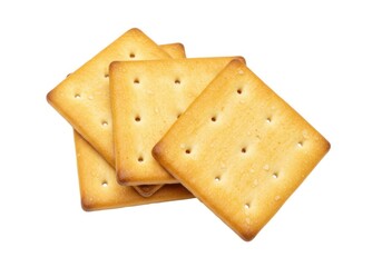 Salty crackers stock photo - food photography isolated on white background