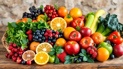 Nature’s Bounty: A Variety of Fruits and Veggies