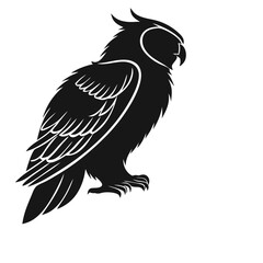 Fototapeta premium Owl Silhouette Vector Illustration