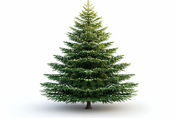 Fototapeta premium Decorated Christmas tree, winter scene, holiday celebration