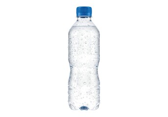 Stock photo of a refreshing bottle of purified clear water isolated on white background