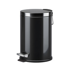 Stylish Black Pedal Bin for Modern Home Bathroom Kitchen Waste Disposal