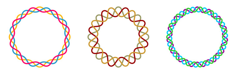wavy circle line frame