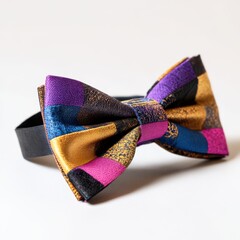 Colorful patchwork bow tie