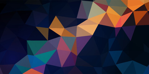 Multicolor geometric rumpled triangular low poly origami style gradient illustration graphic background. Vector polygonal design for your business. Rainbow, spectrum image.