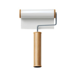 Wooden Handle Lint Roller with White Adhesive Sheet for Cleaning Clothes and Furniture