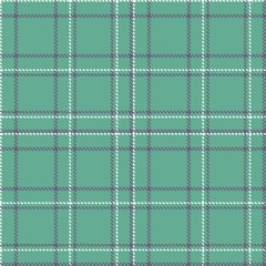 Naklejka premium Sandy dull teal Seamless Tartan with Deep purplish grey accents Fabric Design