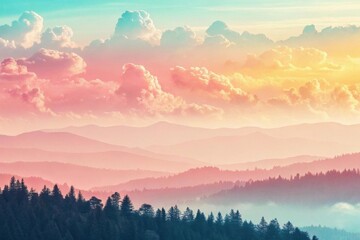 Soft Gradient Blend in Sunrise Ombre Tones