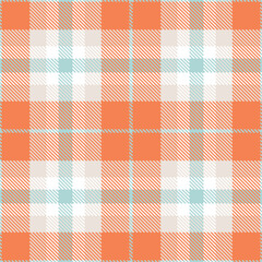 Traditional Highland silver & Fire orangish Seamless Tartan Fabric Design