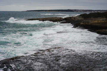 Stormy day in Black Sea coast of Istanbul, Turkiye