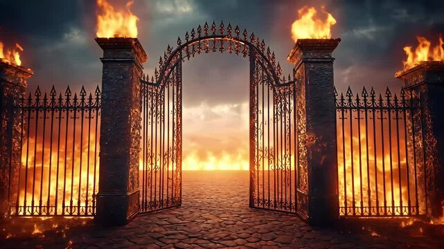 Flaming Gate in Fiery Inferno