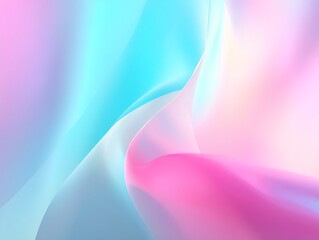 Abstract Pastel Blue and Pink Fluid Forms