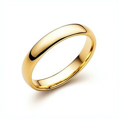 Stunning gold ring shines on white, capturing light and enhancing the elegance of fine jewelry for any occasion.