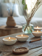 Serene Speckle Candles: A Tranquil Home Spa Setting