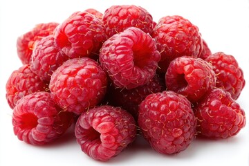 raspberry on white background