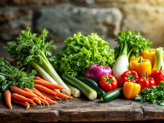 Ein Tisch voll gesundem Gemüse