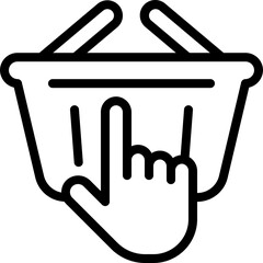 basket illustration on a white background  