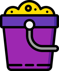 bucket  illustration on a white background     