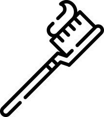 brush teeth illustration on a white background     