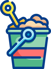 bucket illustration on a white background  