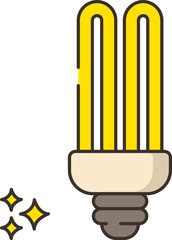 bulb illustration on a white background 