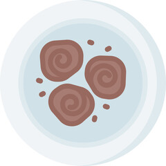 cinnamon roll illustration on a white background     