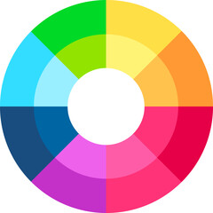 color wheel illustration on a white background     