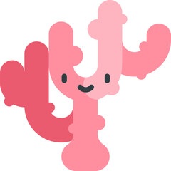 coral illustration on a white background  