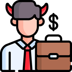 corruption illustration on a white background     