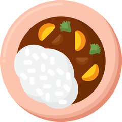 curry illustration on a white background  