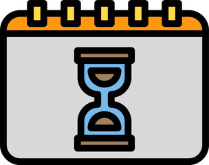 deadline illustration on a white background    