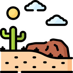 desert illustration on a white background    