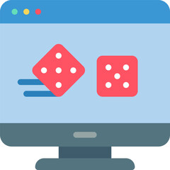 desktop computer illustration on a white background     