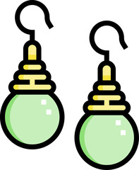 earrings illustration on a white background    
