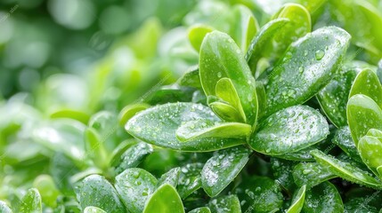 Lush green leaves macro photography nature stock photo