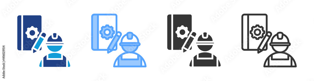 Aufkleber supervisor icon set multiple style collection
