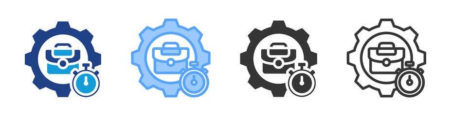 Obraz premium Work Experience icon set multiple style collection