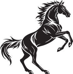 black horse vector illustration