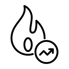 trending outline icon. viral black line illustration.