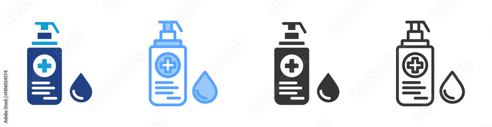 Poster Cleanser icon set multiple style collection