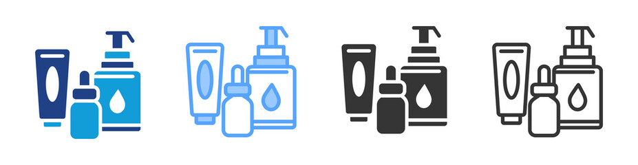Cosmetic Product icon set multiple style collection