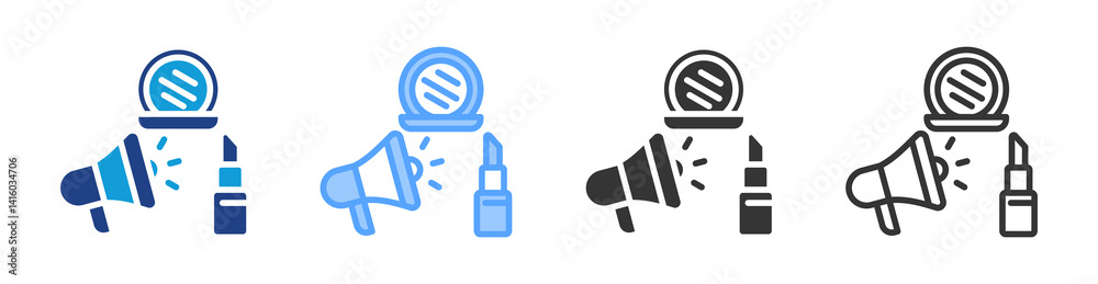 Poster marketing icon set multiple style collection