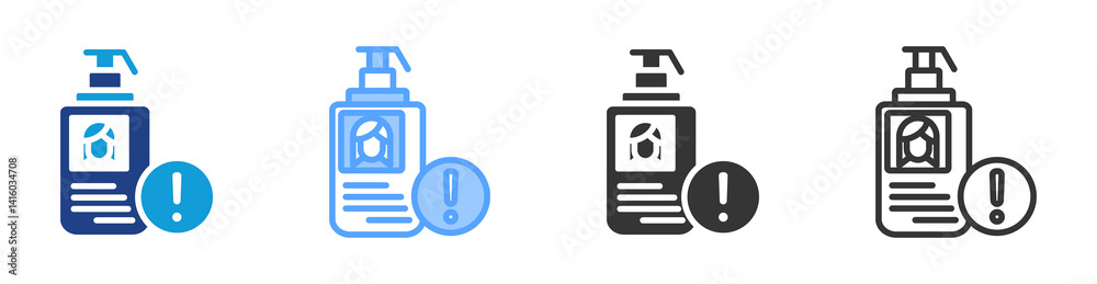 Poster information icon set multiple style collection
