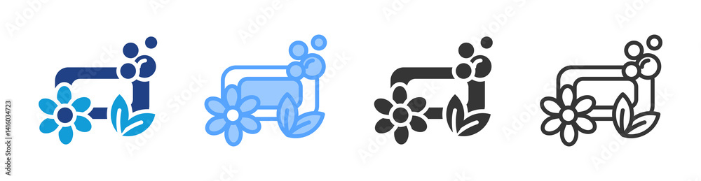Poster Natural Sources icon set multiple style collection