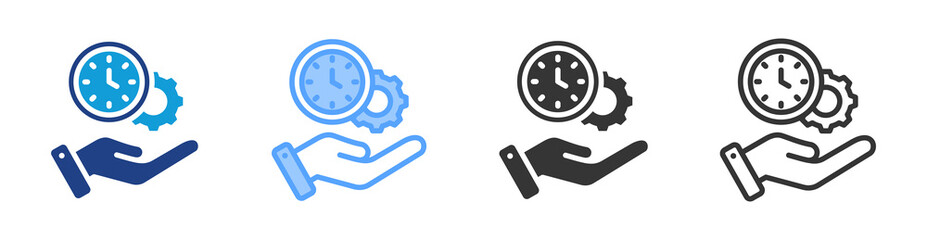 Time Management Blue Icon
