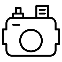 Camera Digital Media Line Icon