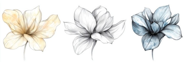 Obraz premium Delicate Floral Illustrations