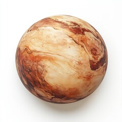 Fototapeta premium Wooden sphere, rich earth tones